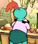 Pink Customer in Green Hat