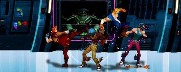 Double Dragon Neon Banner